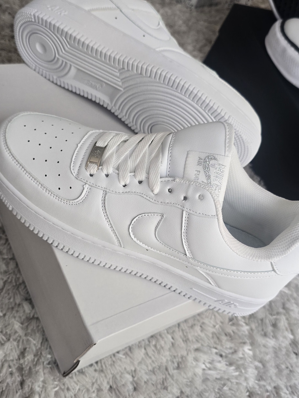 White Men's Leather Athletic Sneakers